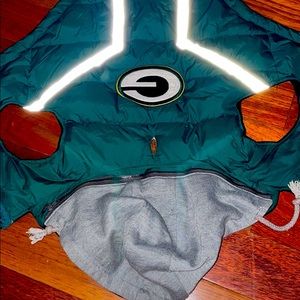 Green Bay packers dog coat